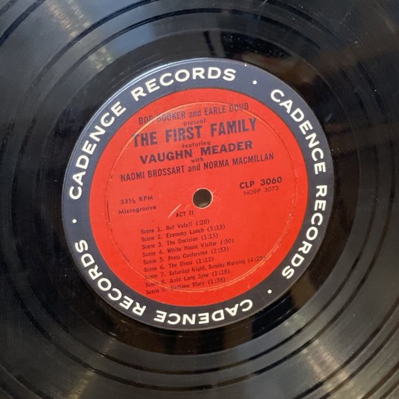 Bob Booker And Earle Doud The First Family (Vinyl, 1962) Cadence CLP 3060 Good+ - Picture 10 of 12